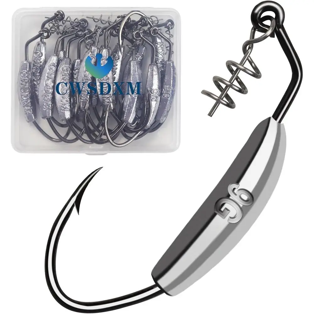 

Рыболовные крючки Twistlock, крючки для плавания, смещенные крючки для живота, утяжеленный крючок 1/0 3/0 4/0 для мягких пластиковых приманок для рыбалки в соленой воде F