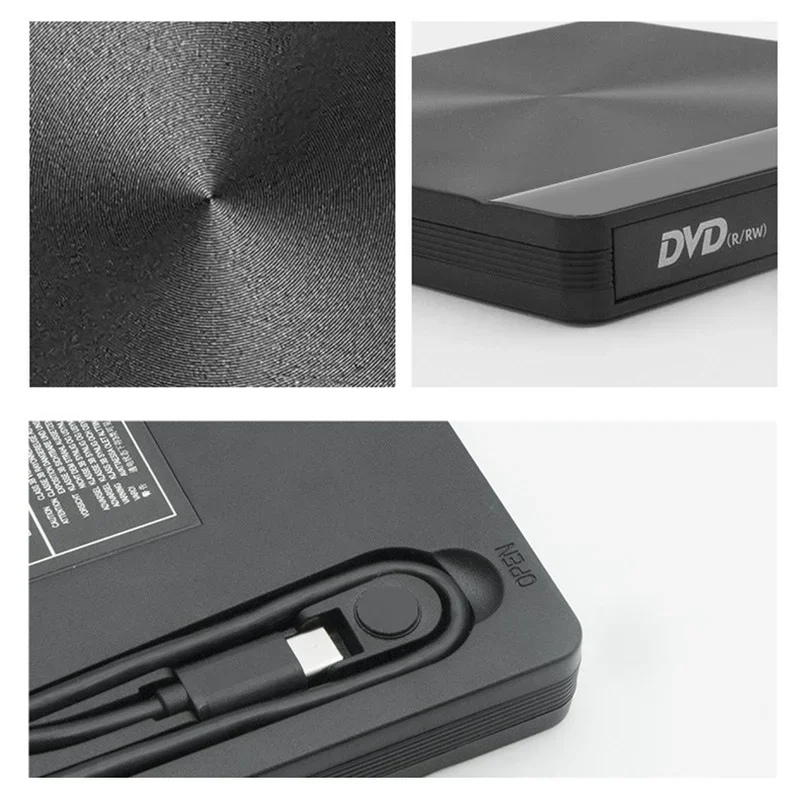 Slim External Optical Drive USB 3.0 DVD Combo DVD ROM Player CD-RW Burner Writer Plug and Play for Macbook Laptop Desktop PC