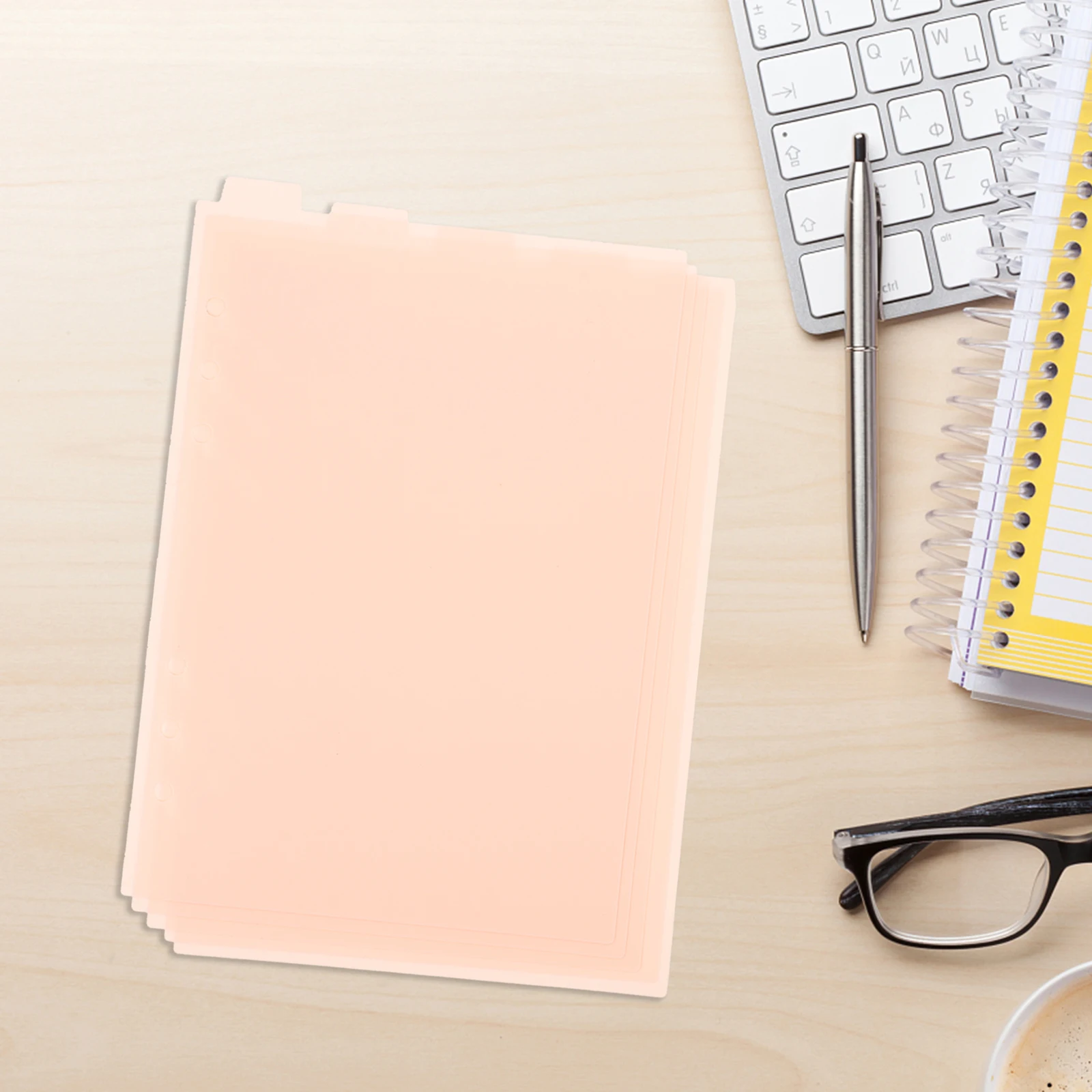 

5 шт. пластиковые разделители для переплета с вкладками A5, 6-кольцевые разделители страниц для планировщика, дневника, тетради, офиса, школы