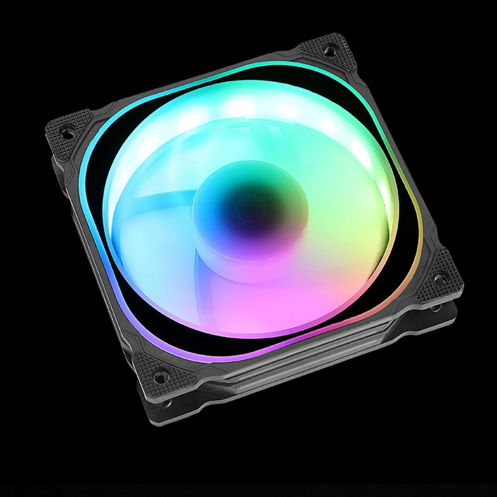 

5 Computer Fans 12cm RGB LED Cooling System Colorful PC Computer Cooling Fan Gaming Low Power Durable Controller Included