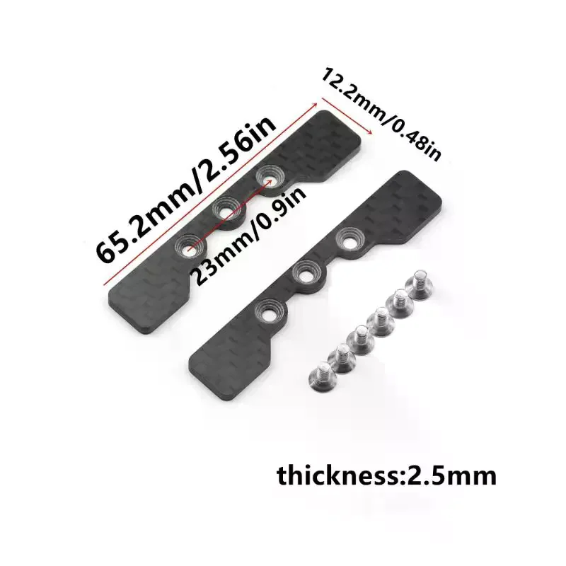 Para Tamiya TT02 TT-02 1/10 RC coche de fibra de carbono Kit de placa de tapón de brazo inferior piezas de mejora de coche de juguete Rc