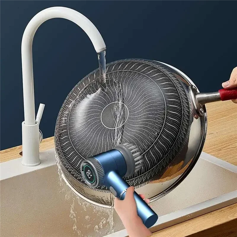 Cordless Electric Floor Cleaning Brush USB Rechargeable Rotating Floor Scrubber Handheld Scrubbing Tool C-A70Z