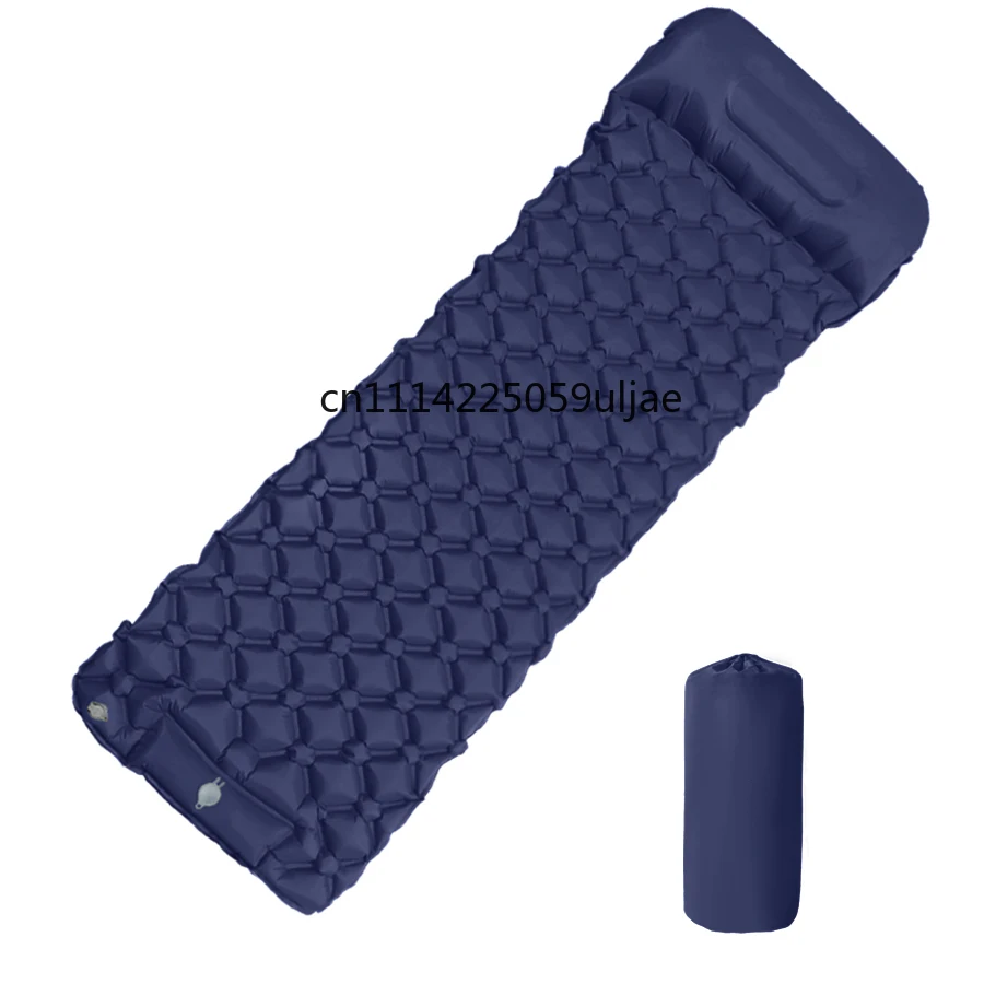 Colchão Inflável para Camping ao Ar Livre com Almofadas, Colchonete Ultralight com Bomba Infladora Embutida para Caminhadas