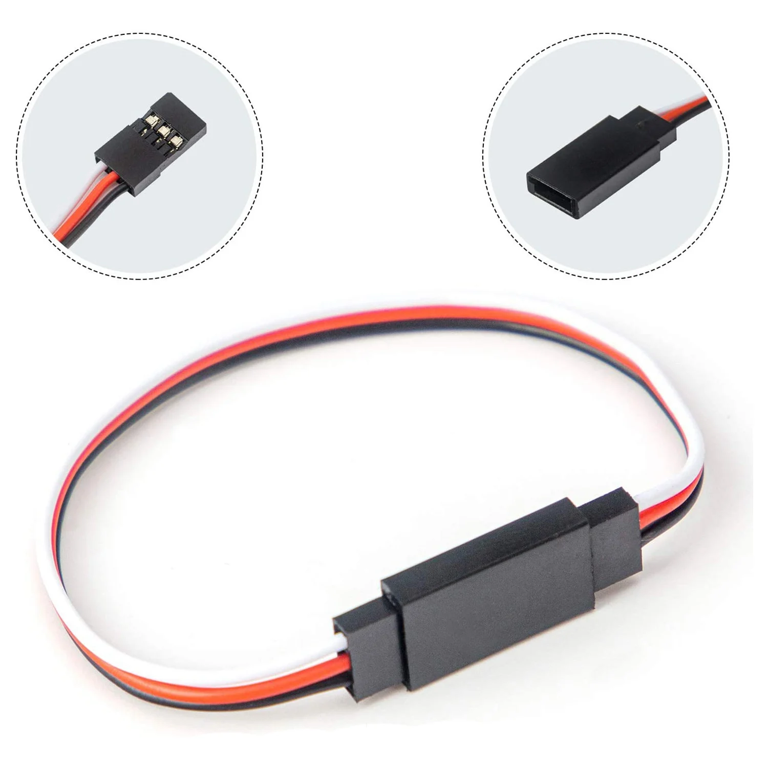 AA08-30 Pcs Male To Female Lead Wire Connectors Lead Cables 5 Sizes For Servo Extension Remote Control Parts