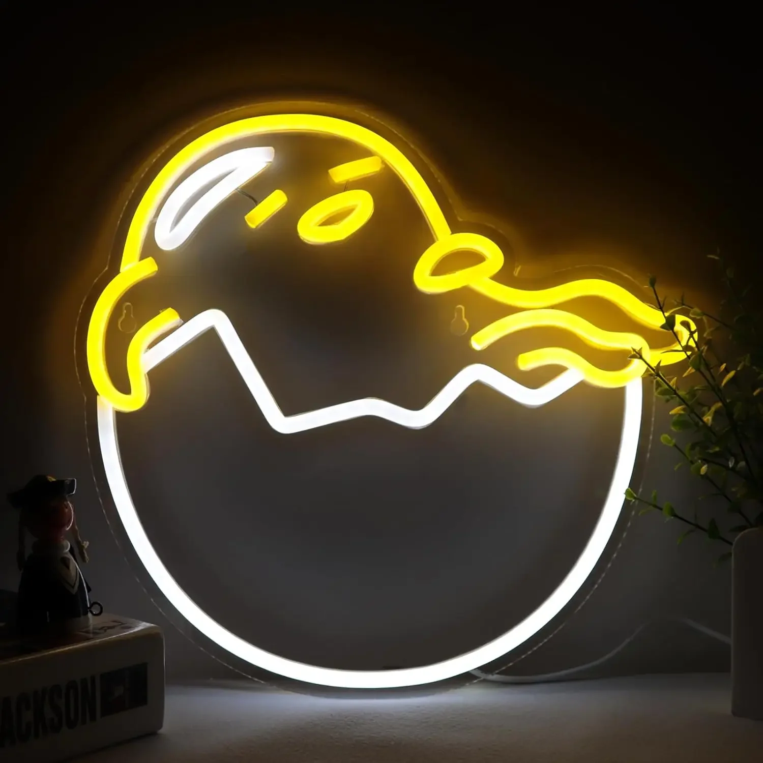 

Неоновая вывеска Gudetama в виде ленивого яйца с регулируемой яркостью, неоновое искусственное аниме настенное украшение для спальни, гостиной, детской комнаты, милые подарки
