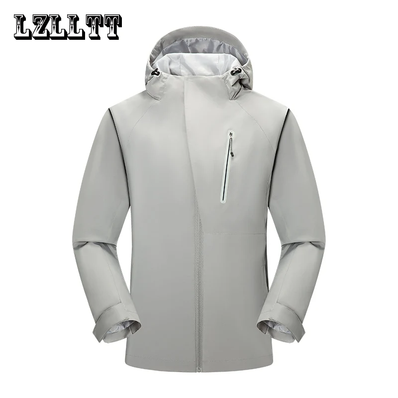 Spring Men Outdoor Jackets Men New Casual Waterproof Hooded Jacket Coats Mens Autumn Fashion Brand Windbreaker Jackets Male Hot