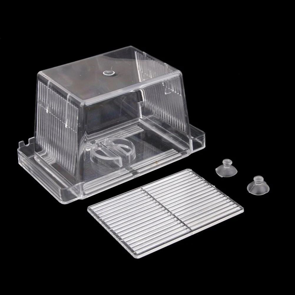 

Aquarium Fish Breeding Box 12.6x7x7cm Transparent Acrylic Hatchery Tank for Viviparous Fish Betta Guppy Juvenile