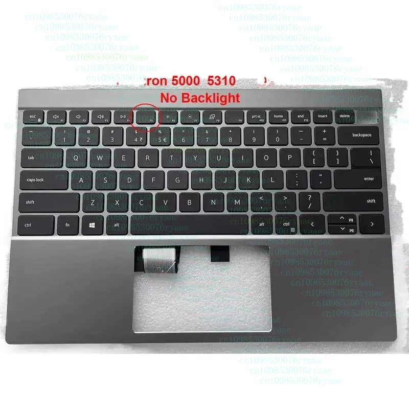 

Original New 0WGFFX WGFFX Gray For Dell Inspiron 5000 5310 Laptop Palmrest Us Keyboard KB Bezel Upper Case C Shell Non-Backli