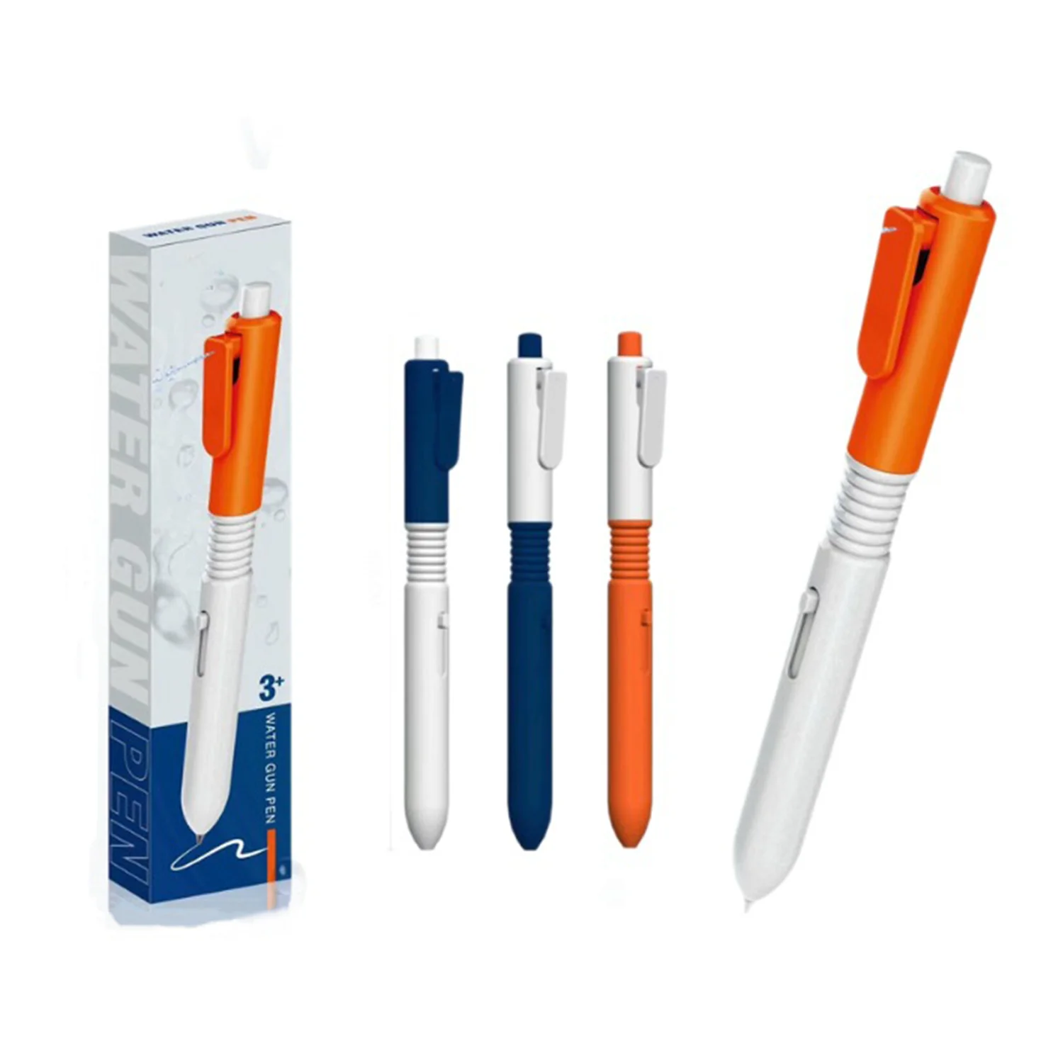 Teasing ballpoint pen and water gun, decompression interactive new and unique toy pen (can write and prank)