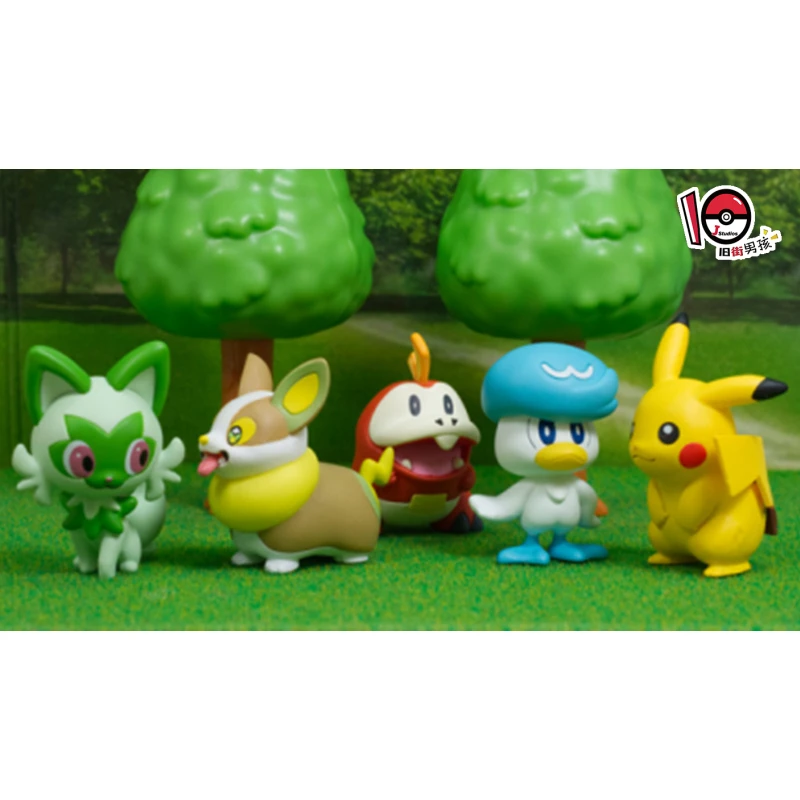 TAKARA TOMY Genuine Pokemon Quaxly Sprigatito Fuecoco Hisui Typhlosion Decidueye Action Figure Model Toys Gift Birthday Children