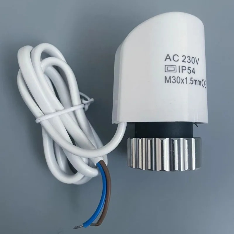 Electrothermal Actuator Head 230V Normally Open Closed Types Water Underfloor Heating Solenoid Manifold Fitting Thermostatic