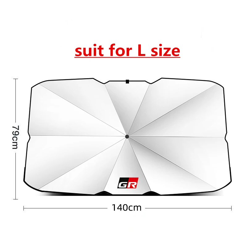 CAR WINDSHIELD SUNSHADES GR GAZOO RACING SPORT logo Car sun visor For Toyota Yaris Prado Rav4 Corolla Prius front parasol car view 3