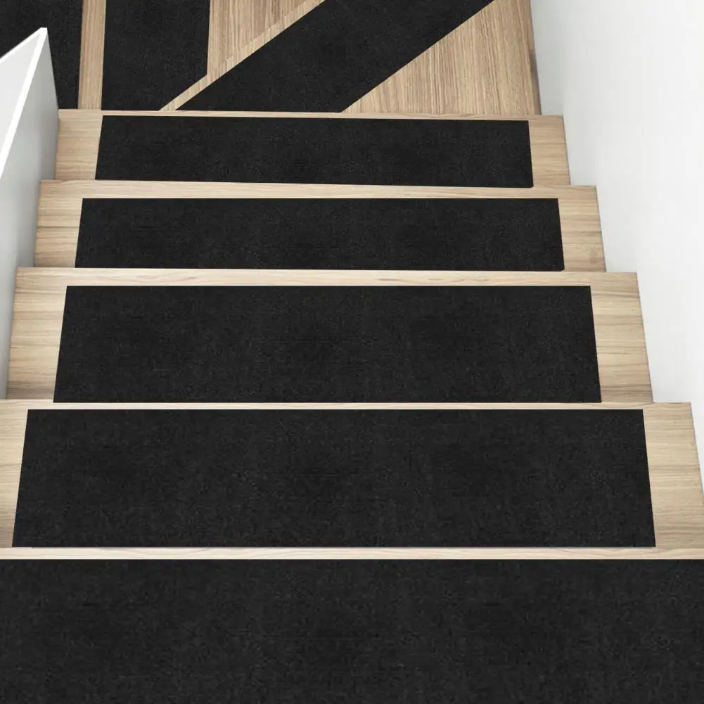 Fade-resistant Stair Carpet Non-slip Self Adhesive Stair Mat Set Washable Wear-resistant Step Rug with for Safety for Stairs