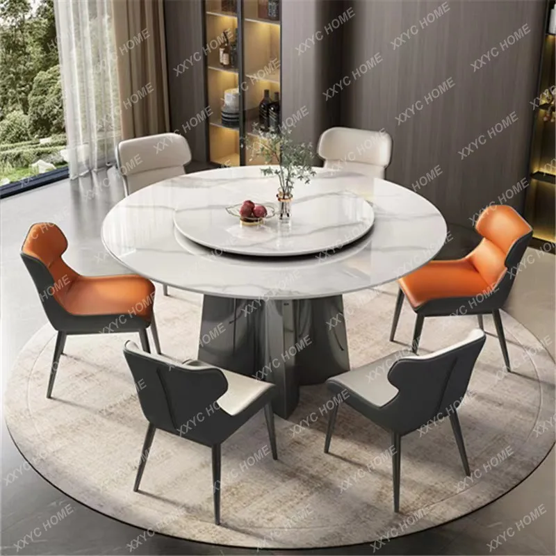 

Роскошный обеденный стол ML Luxury из каменной плиты, круглый, для дома, высококачественный.
