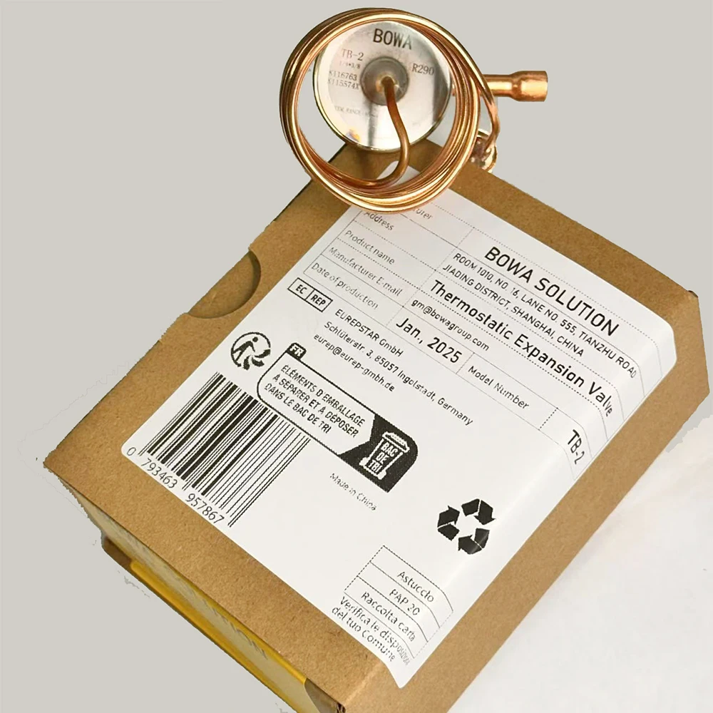 3,000 Btu R290(propane) thermostatic expansion valve for air-to-water household monobloc Heat Pumps reponses abient temp changes