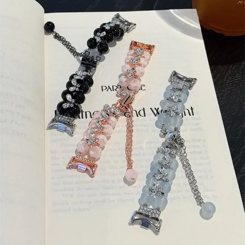 

Сверкающий ремешок с бриллиантовым жемчугом подходит для Xiaomi Band 8Pro/9Pro, 8/8NFC/9NFC/10/10NFC, для Mi Band3/4/5/6/7, для Redmi Watch5/4