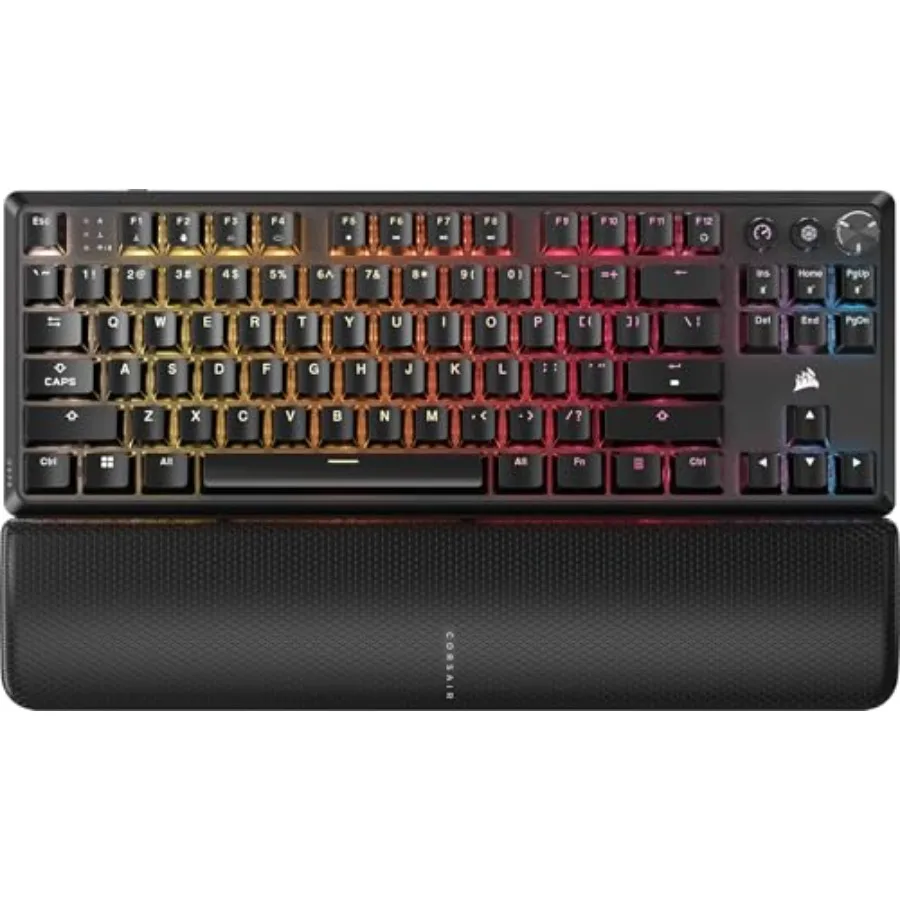 Gaming keyboard for desktop use ABS double-shot keycaps black pre-lubed MLX Red v2 linear switches with SOCD sound dampening an