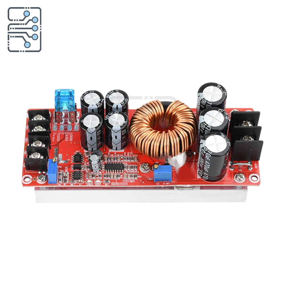 1200W 20A Boost Module DC-DC Boost Converter Module Power Module 8-60V Adjustable Voltage Charger