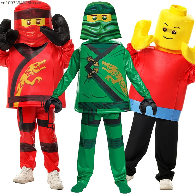

2025 New Arrival Guy Boy Hidden Warrior Kai Outfit Fancy Dress Up Kids Ninja Lloyd Halloween Costume