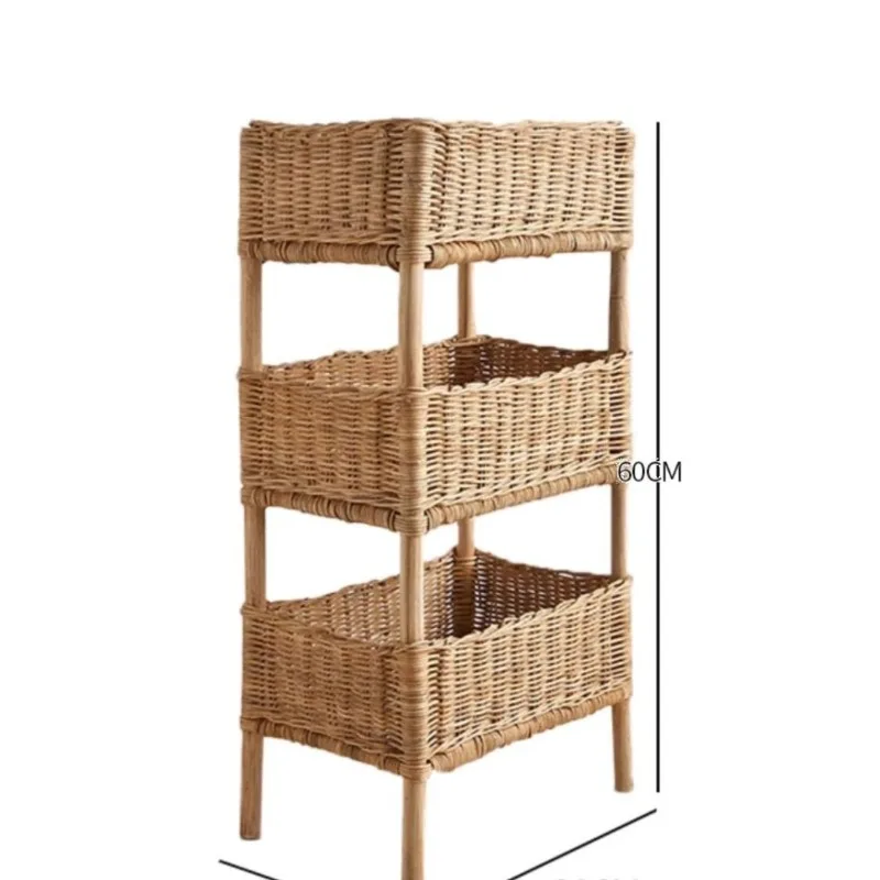 

Natural rattan fabric floor-to-ceiling three-layer washable multi-layer solid wood