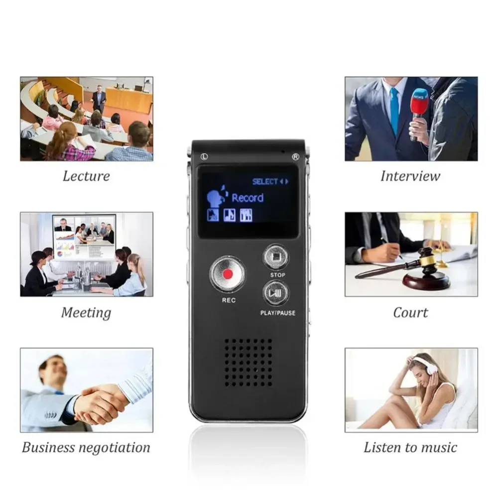 

MP3 Player Mini Sound Audio Recorder Professional Mini USB Flash Drive Recording Dictaphone 8GB Voice Recorder