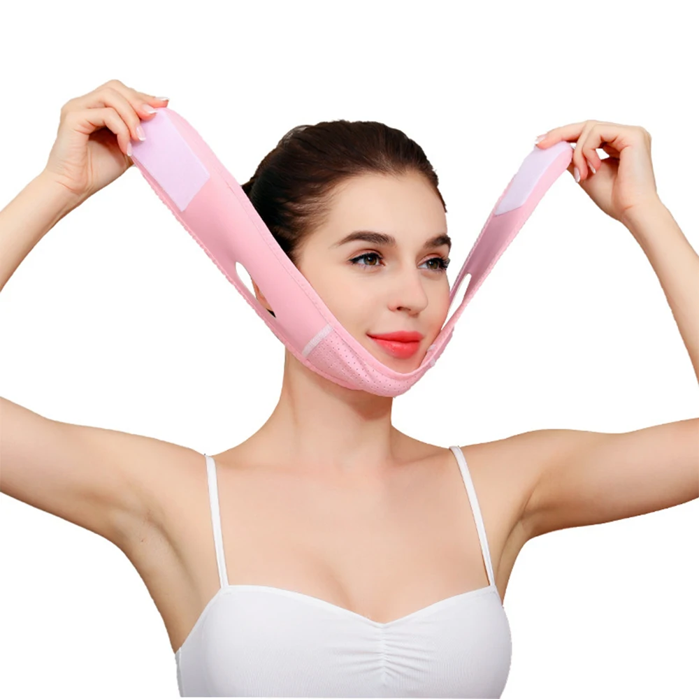 Tighten The Lift Belt Compress The Face Thin Bandage Electric Vibration V Face Reduce Double Chin Posture Corrector Portable