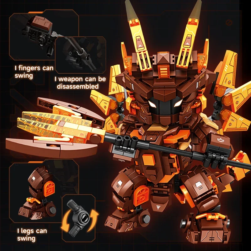 Superhero Mecha Warrior Horse Animal Building Bricks - 2 in 1 Transformable Robot DIY Assembly Birthday Gift Toy for Kids