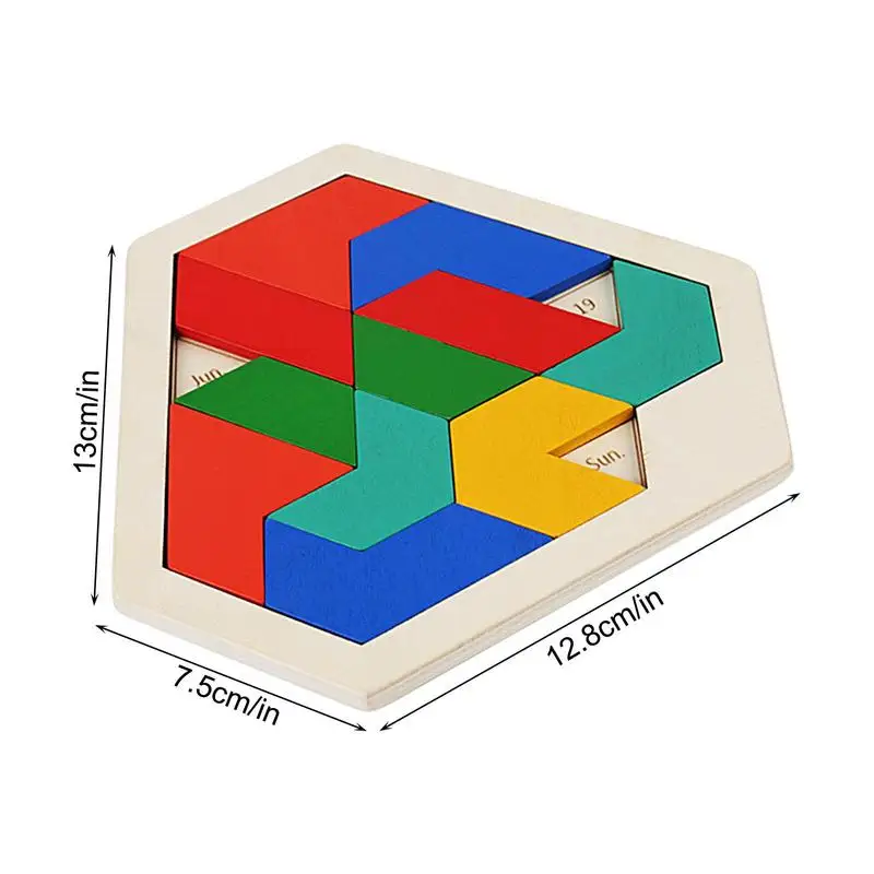 Rompecabezas hexagonal de madera exquisitamente elaborado, juego de prueba de desafío, rompecabezas Montessori, juguetes educativos, regalos