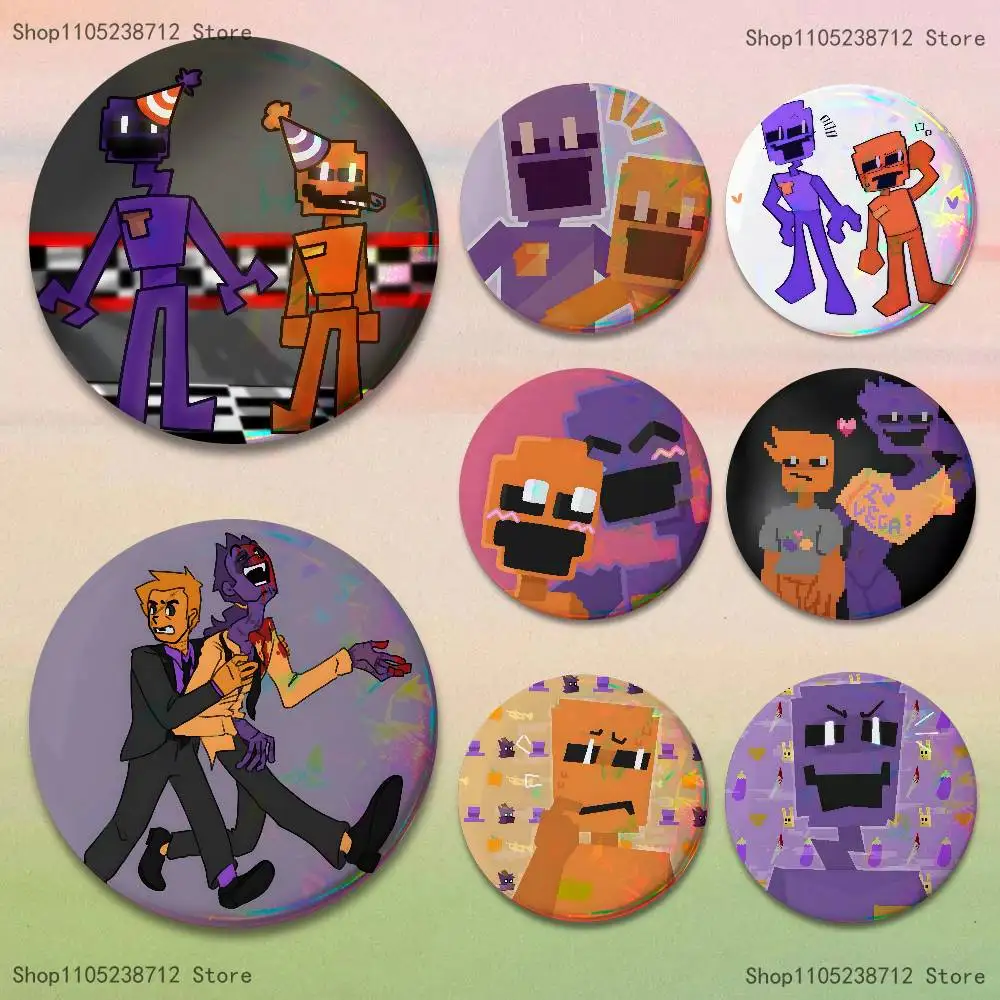 

R-Rainbows Game F-Friends Dave Dsaf Button Lapel Anime Pin Brooch Jewelry Decoration Gift 25mm 32mm 44mm 58mm 75mm