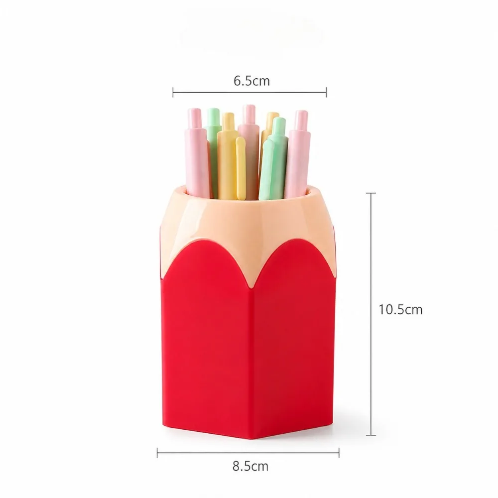 Pen Holder Student Office Study Stationery Desktop Large Capacity Storage Bucket Large Pencil Head Colour Contrast