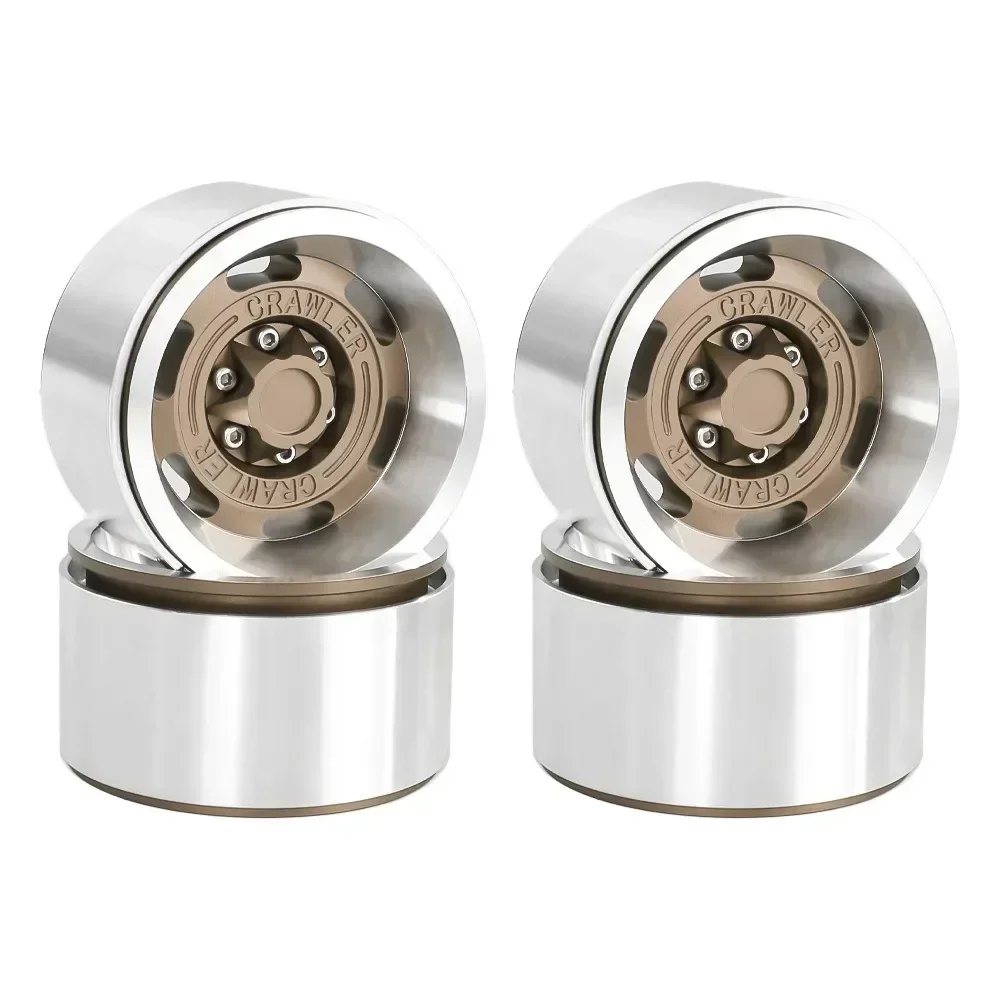 

1.9 Beadlock Wheel Rims （4PCS） Aluminum Alloy for 1:10 RC Crawler Axial SCX10 90046 SCX10 III AXI03007 Tamiya CC01 D90 D110
