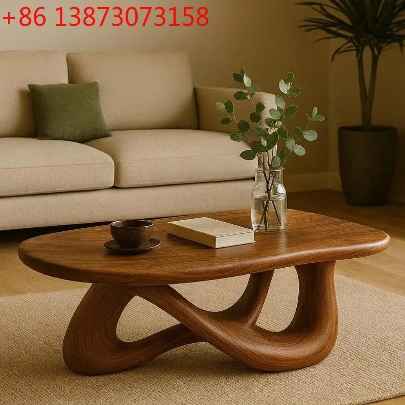 

Solid wood coffee table home with unique design size