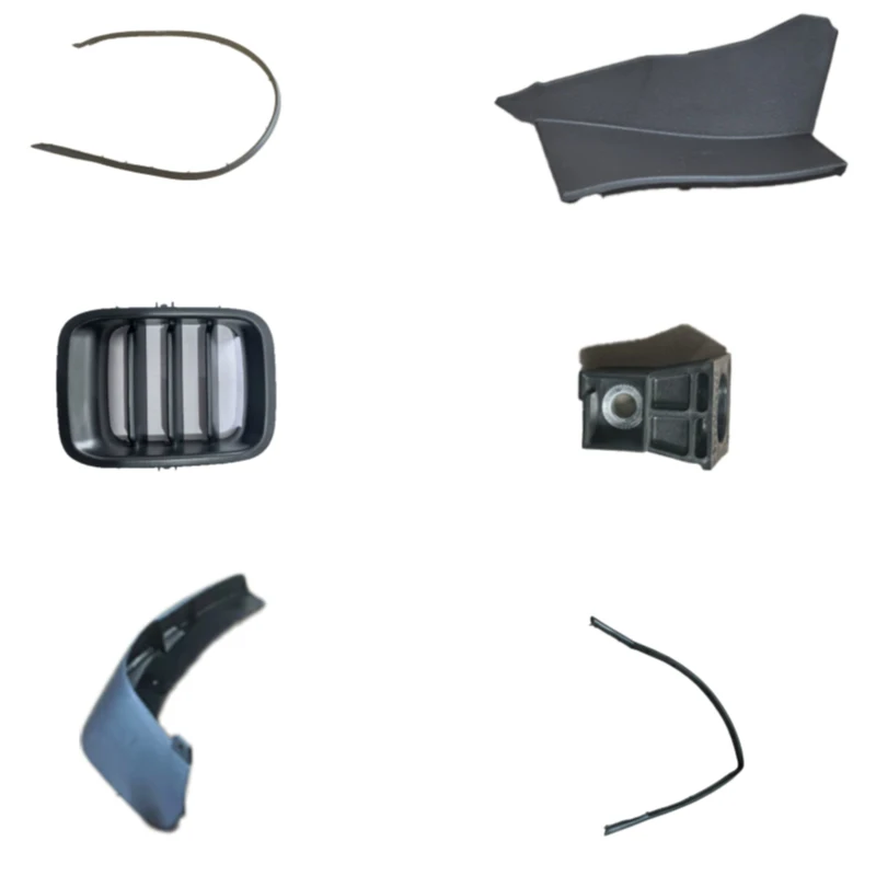 Engine hood to radiator grille Left rear combination lamp cover Front (black) decorative piece Left rear wheel mudguard assembly