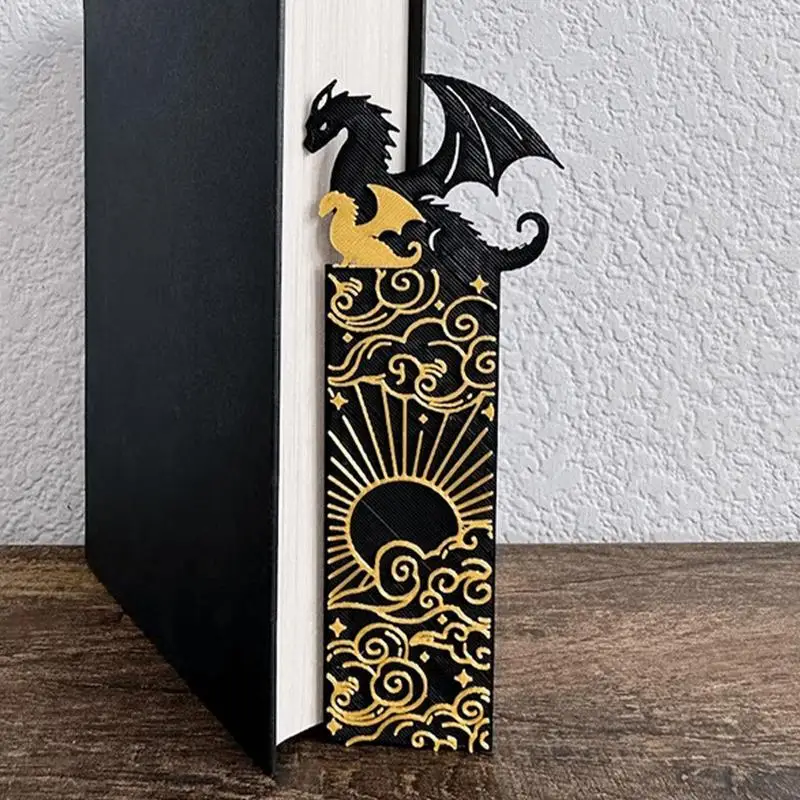 Dragon Cool Bookmarks Dragon sword bookshelf display decorations Book Accessories New Year Gift For Book reading Lovers