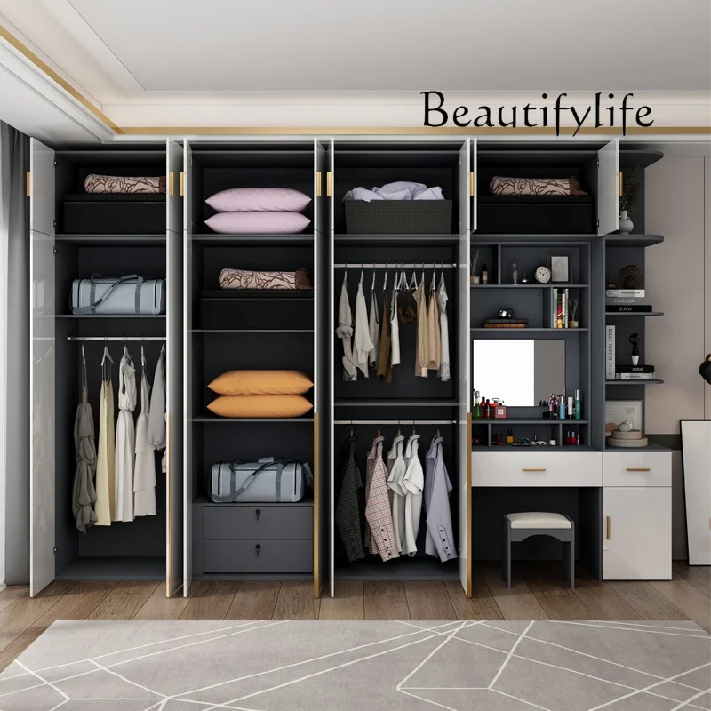 

Hj Sliding Mirror Wardrobes Storage Luxury Bedroom White Wooden Rack Wardrobes Cabinets Clothes Guarda Roupas Home Furniture