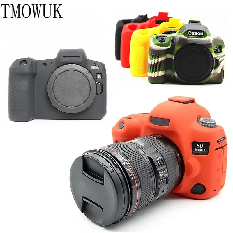 

For Canon EOS R M50 90D 850D T8i 250D 5D Mark III IV 6D II 6D2 5D3 5D4 1300D 800D SL3 T7i T6Silicone Case Cover DSLR Camera Bag