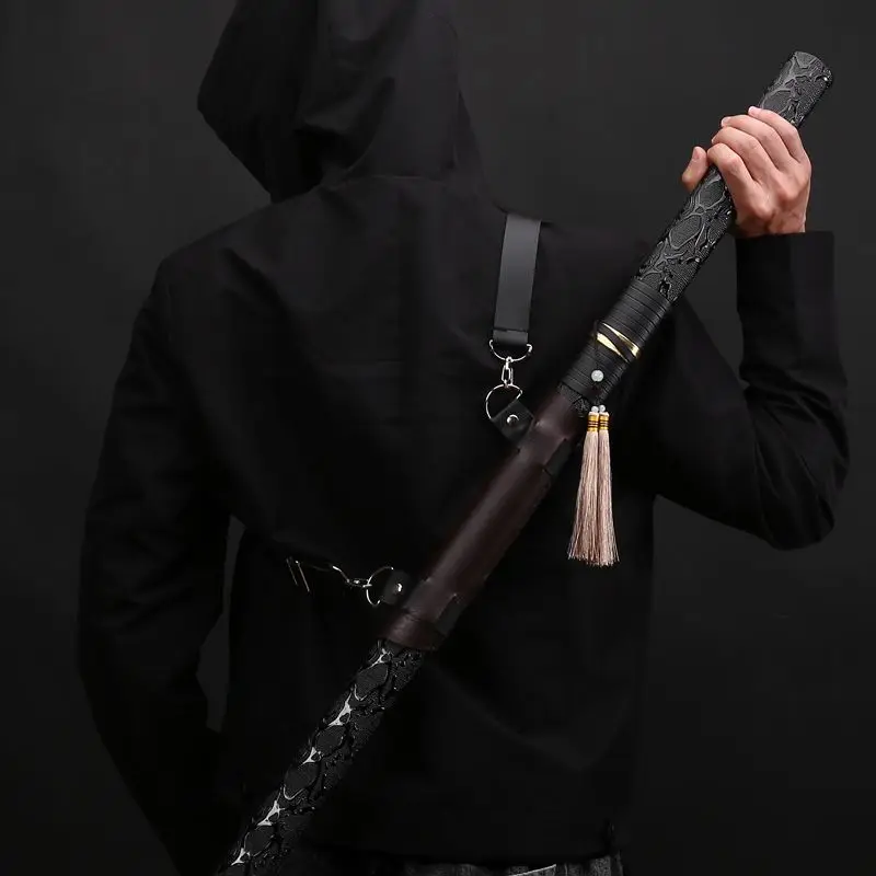 Men Sword  Back slung over Leather Belt Katana Sheath Holster Armor Pirate Knight Samurai Accessory For Rapier Holder