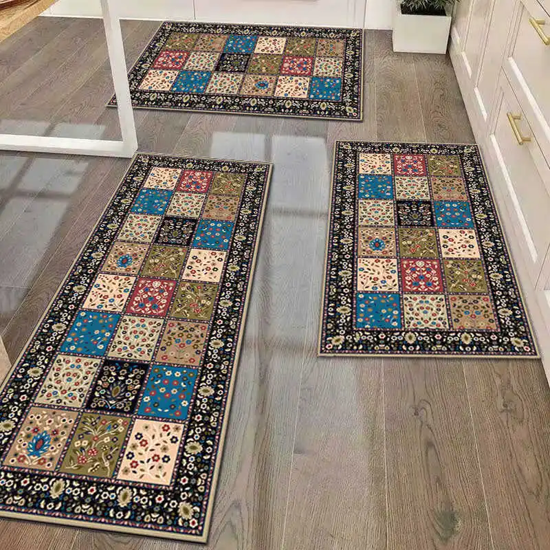 

Decorative Floor Mat Kitchen Carpet 40x60cm 40x120cm Polyester Fiber PVC Dotted Anti-Slip Doormat Entrance Door Mats Indoor Rugs