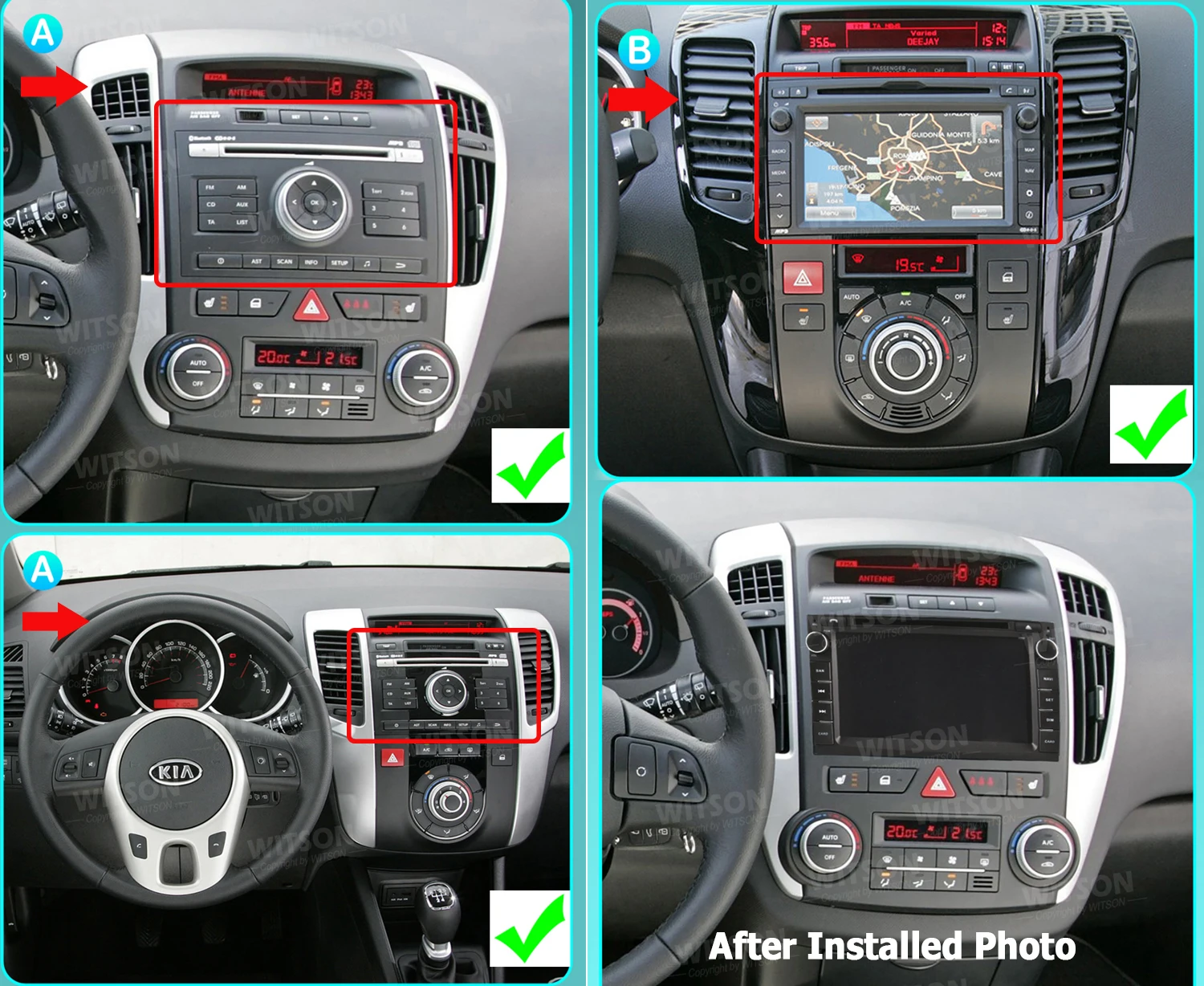 Car Radio Android CarPlay OEM Type For Kia Ceed Venga 2010- 2012 No DVD Loader Multimedia Player Audio