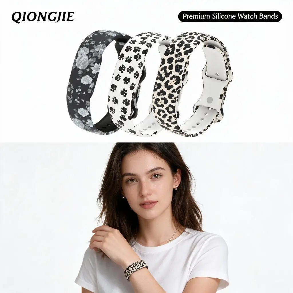 Colorful Printed Silicone Sport Band Compatible with Google Fitbit Air Replacement Wristband Butterfly Buckle Watch Strap