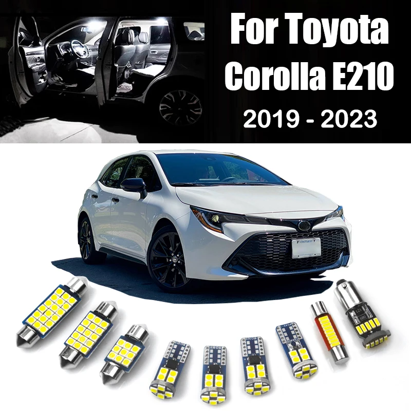 Carro Lâmpadas LED para Toyota Corolla, Lâmpadas Interior Dome, Vanity Mirror Trunk Lights, Acessórios, E210, 2019, 2020, 2021, 2022, 2023, 11pcs