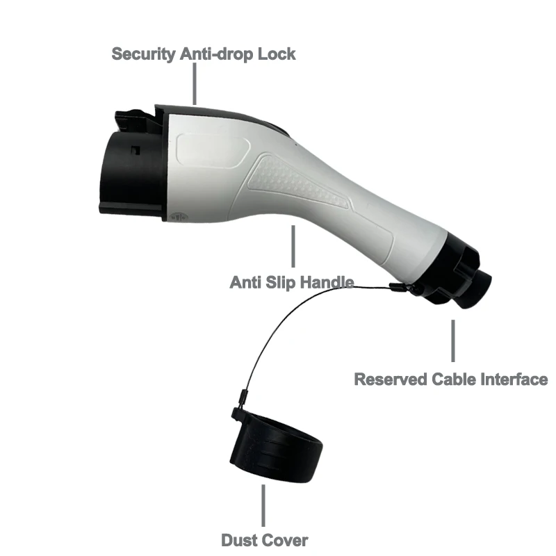 FITMPH J1772 EV-oplaadvervangingsstekker, aansluiten op EV-oplaadpoorten, niveau 1 en niveau 2 oplaadkabel Mondstuk Type 1 connector