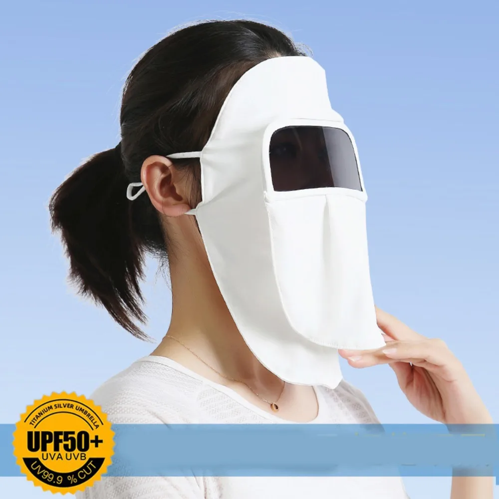 

Thin Sunscreen Face Scarf Ice Silk Mask Face Mask Summer Sunscreen Mask UV Protection Solid Color Face Gini Mask Outdoor