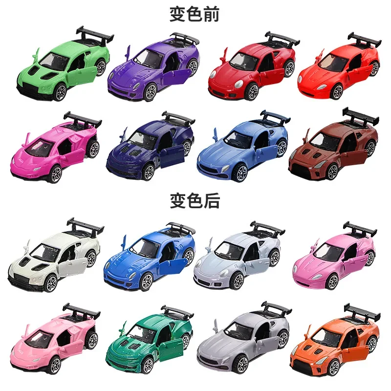 1:60 Color Change Alloy Car Toys for Kids Temperature Sensing Inertial Pull Back Mini Racing Cars Model for Boys Children Gifts
