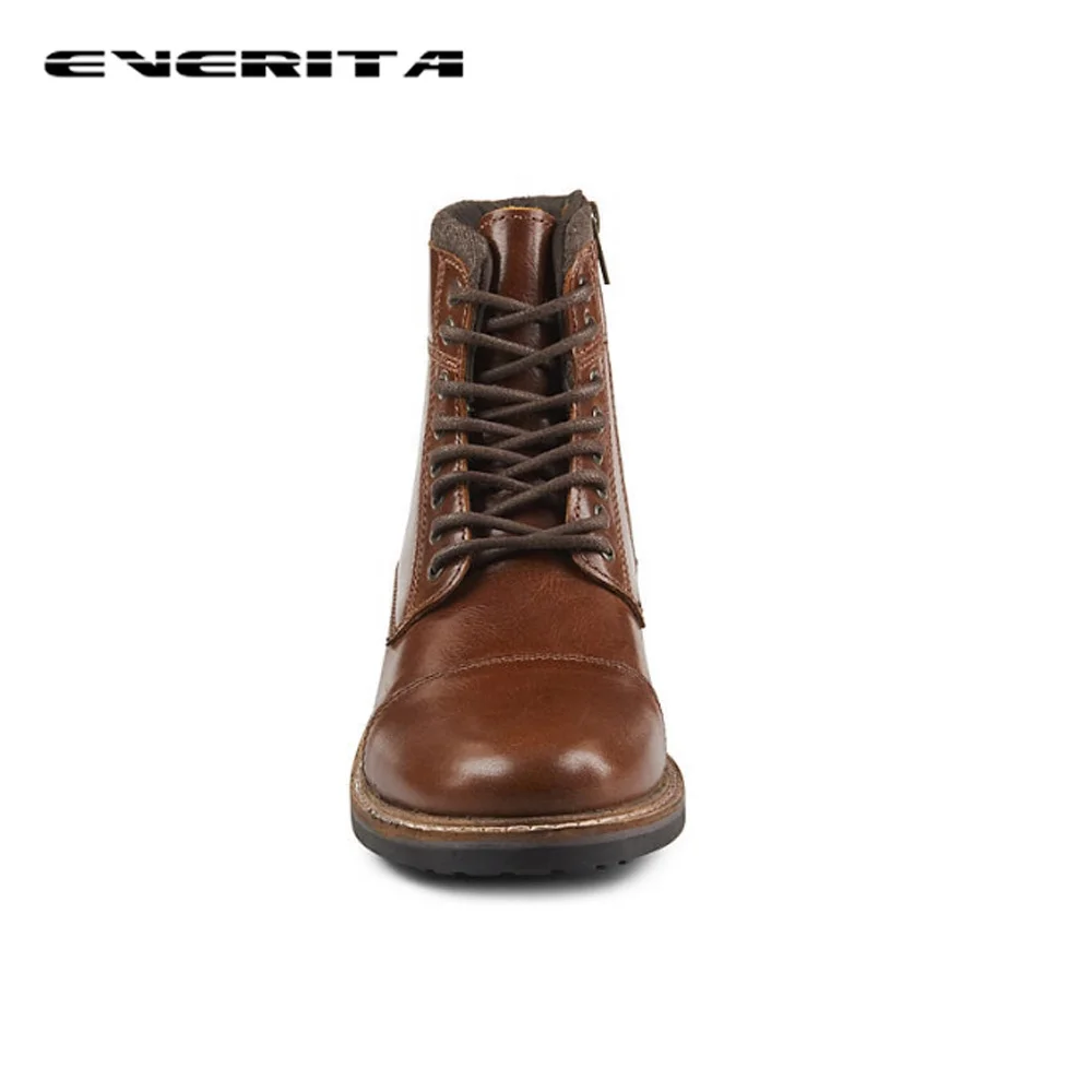 Men Vintage Lace-up Casual Leather Shoes Waterproof Leather Welt boots