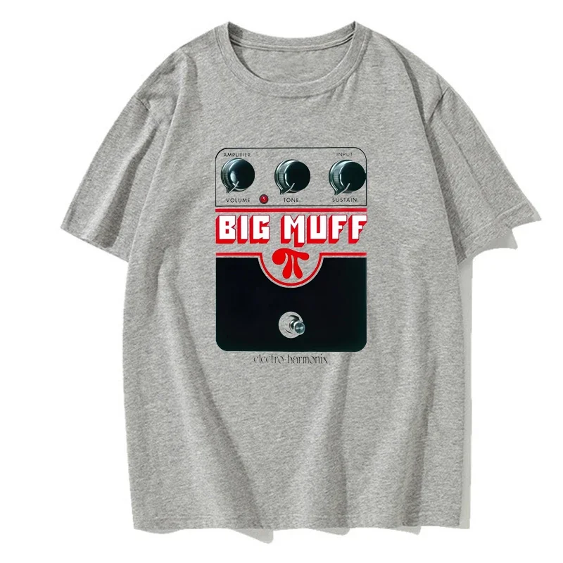 Big Muff T-shirt Guitar Pedal Effect Shoegaze Cotton Round Neck Comfortable and Versatile Casual Fashion Men\'s New T-shirt