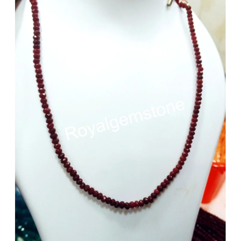 

Рубиновые граненые рондели высокого качества ААА, натуральные бусины из красного нефрита