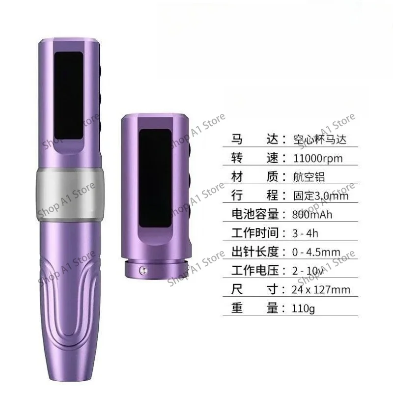 MINIDIVA3.5 Wireless PMU Tattoo Pen, Adjustable Stroke Multi-Frequency Machine for Eyebrow & SMP Scalp Micropigmentation