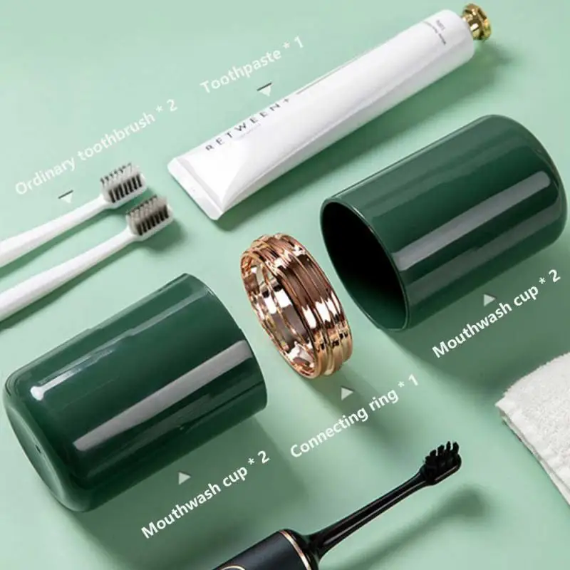 Large Capacity Mouthwash Cup Double Cup Design Sturdy Small Rounded Toothbrush Cup Healthy Material Multi-function Portable Wash