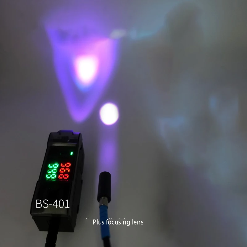 Farbfaseroptischer Sensor Dreifarbige Lichtquelle RGB Farbcode elektrischer Augensensor Farbcode Sensor Verstärker photoelektrisch